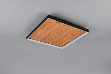 Стельовий LED-світильник Trio Leuchten Kalea 655510130, матовий чорний метал та сосна, 41 Вт, Switch Dimmer, колір дерева
