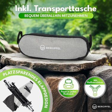 Надлегке кемпінгове крісло складне вуличне крісло вагою 980 г з максимальною стійкістю Швидке встановлення Всепогодне та компактне Для кемпінгу, подорожей та пригод