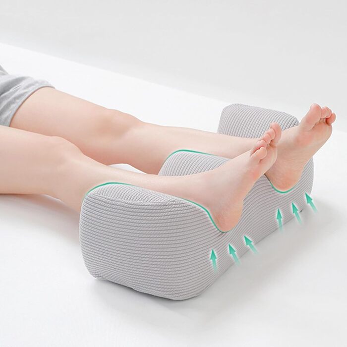 Подушка з піни з ефектом пам&39яті у формі пагорба подушка для підняття ніг, подушка для підняття щиколотки Зручний клин для стопи та гомілки, ортопедична підтримка після операції, терапія сну та відпочинку, сірий