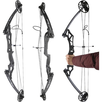 Набір складеного лука для стрільби з лука – мисливський регульований лук 19,5–30 дюймів, до 260 fps, з аксесуарами для дорослих, тренувань та стрільби на відкритому повітрі