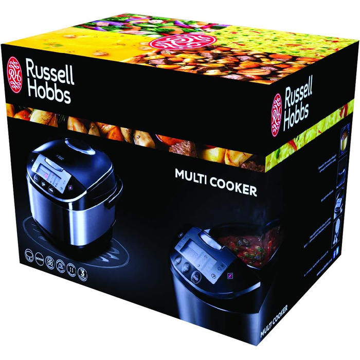 Мультиварка Russell Hobbs 11-в-1 рисоварка, повільна плита, пароварка, повільна плита, бакбутомат, йогуртниця тощо Мультиварка (5,0 л, цифровий дисплей, кришка проти конденсату) 21850-56
