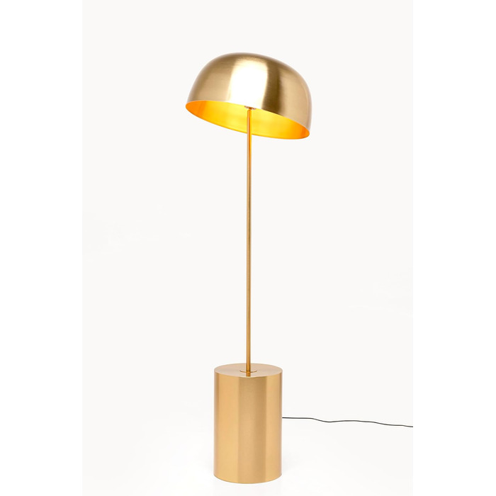 Дизайнерська торшерна лампа Kare Design Loungy Gold сталевий каркас, металевий плафон, цоколь E27, сучасний стиль для вітальні (без лампи)