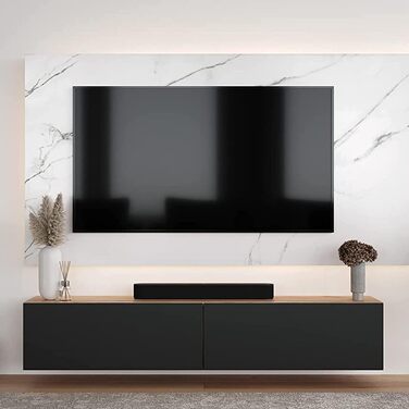 Тумба під телевізор Planetmbel, стіл під телевізор довжиною 160 см, тумба під телевізор підвісна або стояча, тумба під телевізор д