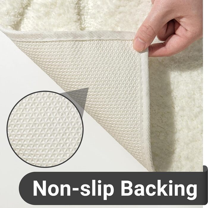 Килимок для ванної кімнати DEXDE, 61 x 183 см, надзвичайно довгий, нековзний, можна прати в пральній машині, килимки для ванної, килим, кремово-білий, м&39які килимки для підлоги, ванни та душу, аксесуари для домашнього декору 61 x 183 см (прямокутний) бі