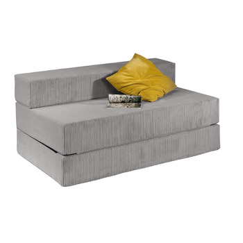 Диван-ліжко Dream Night з сірим вельветовим чохлом, знімний чохол, який можна прати, спальна зона 140x200, виготовлено за німецькими стандартами якості, сірий (велветовий) гостьовий диван