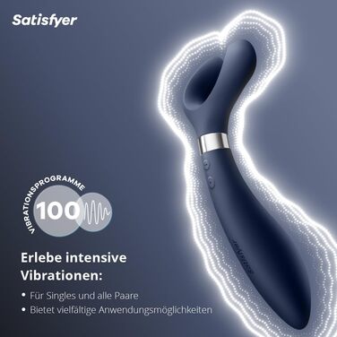 Вібратор для пар Satisfyer Endless Fun, 33 режими використання, 100 функцій вібрації, синій