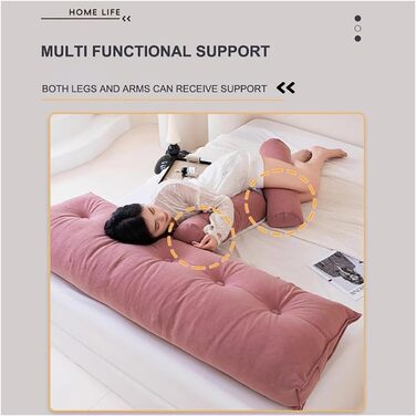 Подушка для спинки ліжка ObaBO з подушкою-рулончиком для шиї, зручна велика подушка для читання для ліжка та дивана, клиноподібна подушка з чохлом, що прається, подушка для читання для спинки ліжка, сіра-1M 1M сіра