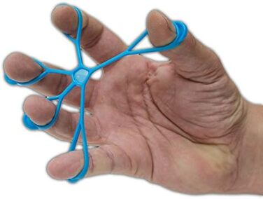 Еспандер для пальців AFH Тренажер для рук Набір з 3 шт. Міцний (зелений), дуже сильний (синій) та надзвичайно сильний (чорний)