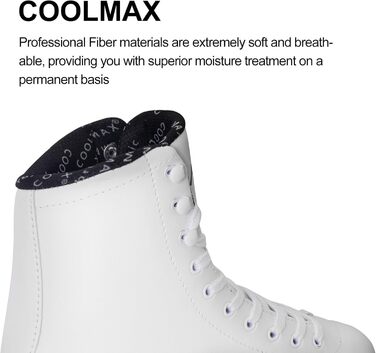 Фігурне катання Nattork Excellence леза з нержавіючої сталі для покращеної підтримки, міцності, продуктивності та максимального комфорту для дітей та дорослих. Білий розмір EU 40/ US жіночий розмір 8, US чоловічий розмір 7.