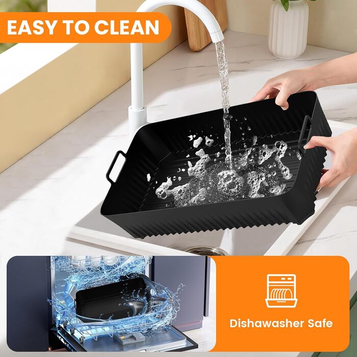 Силіконова форма для фритюрниці Ninja AF500EU, 3 шт. Аксесуари для фритюрниці 10,4 л і 5,2 л Силіконова форма, аерофритюрниці Аксесуари для Ninja Af500EU Af500EUCP 10.4L(2)