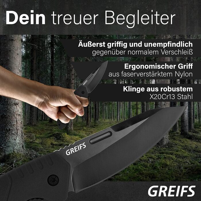 Складаний ніж G1 (дворучний) з точилкою та чохлом, EDC ніж Outdoor & Survival кишеньковий ніж, ніж для виживання, мисливський ніж