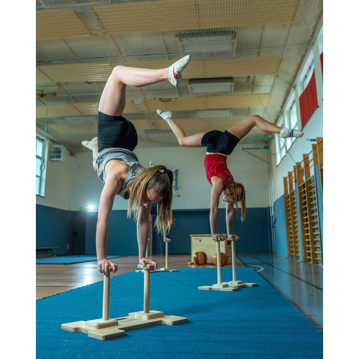 Стійка на руках, тростини, тренажер для акробатики, паралети, безплідна калістеніка, тренажер для стійки на руках, гімнастичне обладнання, тренажер для балансування, допоміжна тростина для йоги, висота грифа приблизно 55 см