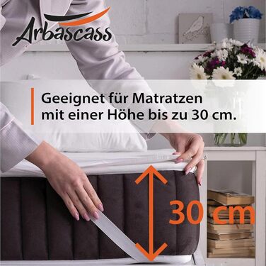 Наматрацник 140x200 см - 100 водонепроникний наматрацник Arbascass, сертифікований Oeko-TEX, наматрацник, бавовна, дихаючий, безшумний, 4 кутові гумки - ідеально підходить для дитячих ліжечок