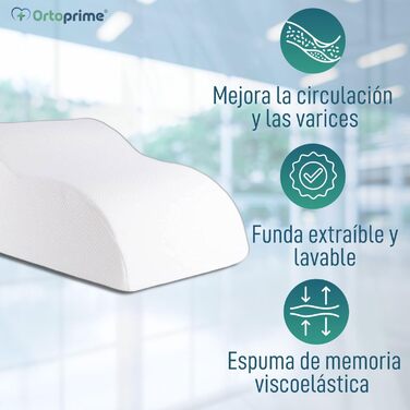 Віскоеластична подушка для ніг OrtoPrime від набряклих ніг - Покращує кровообіг - Підняття ніг - Клиноподібна подушка з піни з ефектом пам&39яті для втомлених ніг - Підтримуюча подушка для сну - Зручна подушка для позиціонування