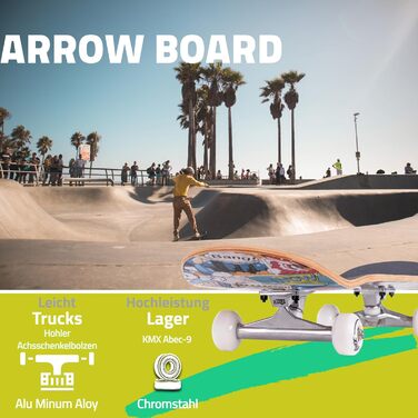 Скейтборд Arrow Board — серія KMX, 22/27/31 дюймів