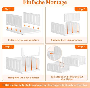 Організатор для гардеробу Lifewit, що штабелюється, висувна шафа, штабелювана коробка для зберігання у ванній кімнаті, кухонній шафі, багатофункціональна система організації, шафа для кемпінгу, 24 л, 5 шт.