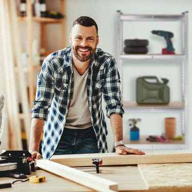 Полиця для зберігання Relaxdays для важких умов експлуатації, 5 ярусів, висота та ширина 180x70x45 см, вантажопідйомність 500 кг, сталь, для підвалу та гаража, сріблястий колір