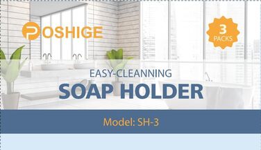 Мильниця з 3 комплектів зі зливною мильницею, захистом для мила, легким очищенням, запобігає утворенню каламуті для душу, ванної к