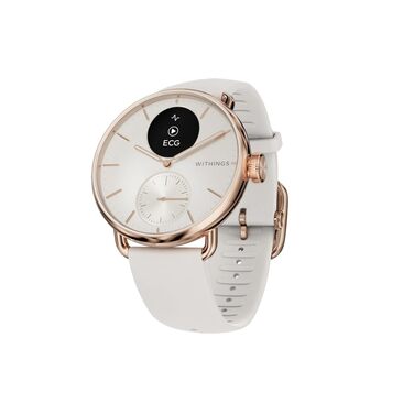 Гібридний смарт-годинник для здоров&39я серця для чоловіків та жінок - ЕКГ, SPO2, моніторинг температури, відстеження сну, здоров&39я дихання, відстеження циклу, 30-денний час роботи від батареї, iOS та Android Rotgold ScanWatch 2 - 38 мм, 2