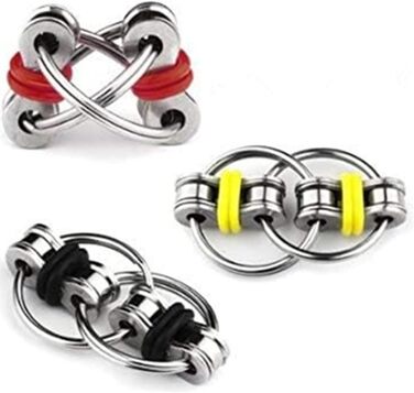 Велосипедний ланцюг Fidget Stress Reducer для дорослих і дітей (3 упаковки)