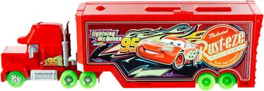 Гоночні машинки Mattel Disney та Pixar Cars, що світяться в темряві, ігровий набір Tuning Mack, іграшкова вантажівка 2-в-1, що світиться в темряві, та тюнінгова станція зі стартером, підйомником та іншим, HPX76