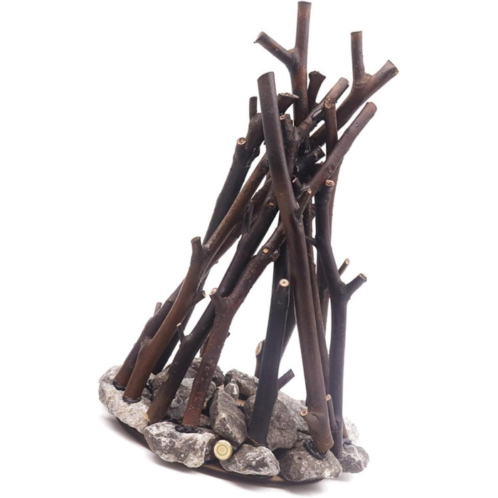 Лампа для вогнища на батарейках з підсвічуванням кам&39яної основи, реалістичний скрипучий звук, 3 регульовані режими освітлення, портативна лампа зі штучним полум&39ям з природним виглядом