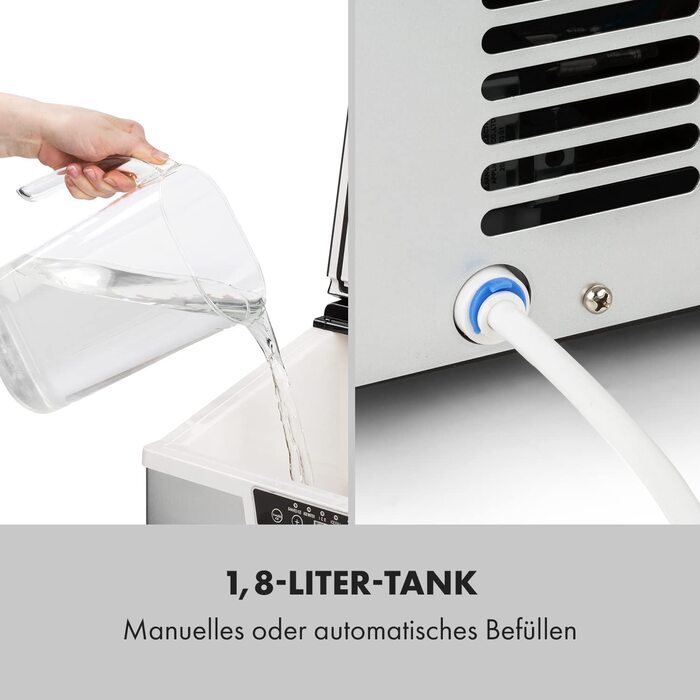 Льодогенератор 3 л, Ice Cube Machine для 20 кг подрібненого льоду та кубиків льоду, міні Ice Cube Machine, кубики льоду середнього розміру, самоочищувальний льодогенератор