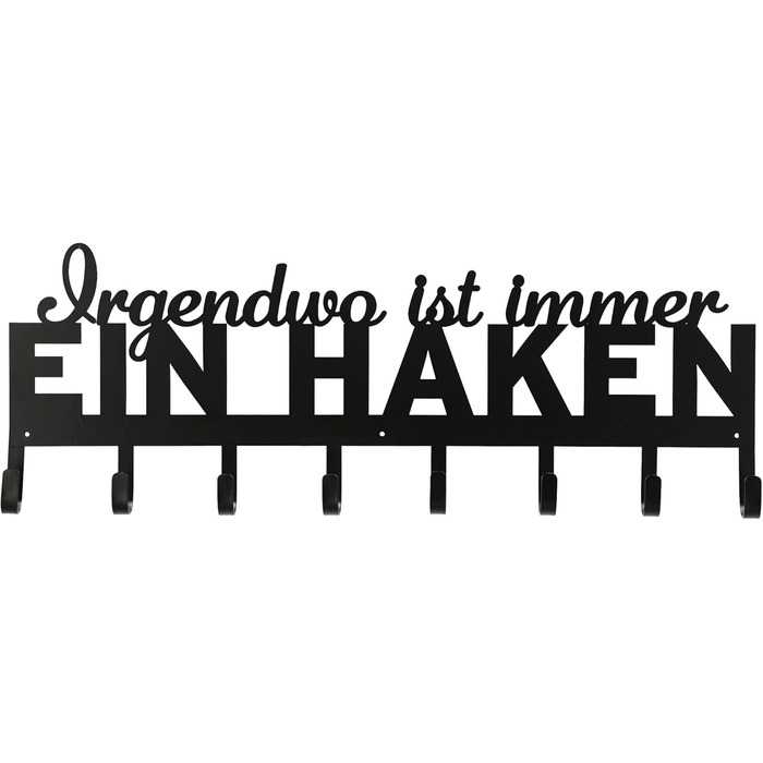 Вішалка для одягу Cepewa, щоб повісити Десь завжди є гачок кажучи 8 гачків 70x25x5см залізо гачки для пальто гачок вішалка (1 x ві