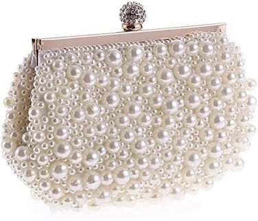 Вечірня сумочка-клатч з перлами, ідеальна для весілля, випускного або урочистого заходу. Маленький гаманець для нареченої або подружок нареченої.