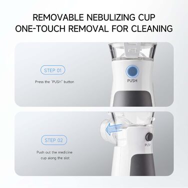 Інгалятор для дітей та дорослих, портативний, легкий та ефективний інгалятор-небулайзер Ідеально підходить для подорожей та вдома, виробляє ультрадисперсні частинки (бежевий)