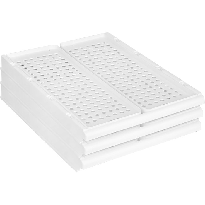 Органайзер для шафи-купе, штабелювана коробка для зберігання одягу, ковдр та іграшок, 33,5 x 43 x 56 см, 4 (2 шт.) - Білий 33,5 x 43 x 56 см, 4 шт. (2 шт.) Білий