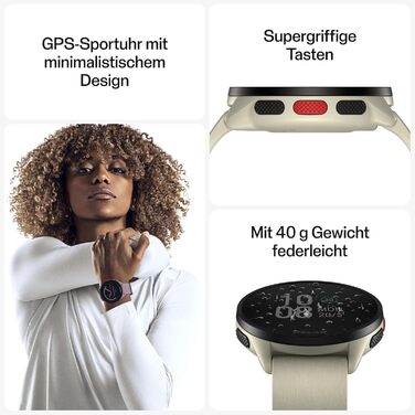 Годинник для бігу - дуже швидкий процесор - надлегкий - яскравий дисплей - зручні кнопки - персоналізована програма тренувань та функції відновлення - пульсометр - керування музикою Cloud White Pacer