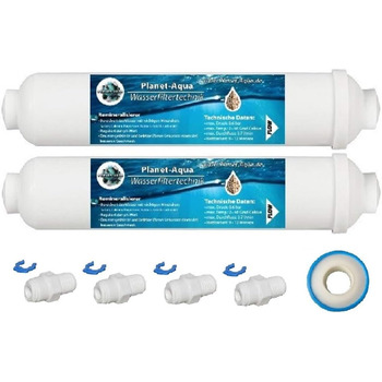 Мінеральний фільтр 2 шт. и, мінералізатор води, фільтр для води з адаптером 1/4 дюйма для шлангової лінії (приблизно 6 мм зовні) та аксесуари для системи зворотного осмосу SBS, фільтр-картридж для холодильника