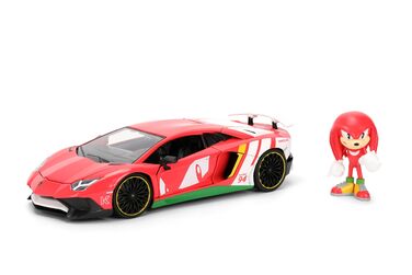 Іграшковий набір Jada Toys Sonic Lamborghini Aventador SV (19 см) та фігурка Наклз (7 см) металева модель авто з відкриваючими деталями для дітей від 8 років
