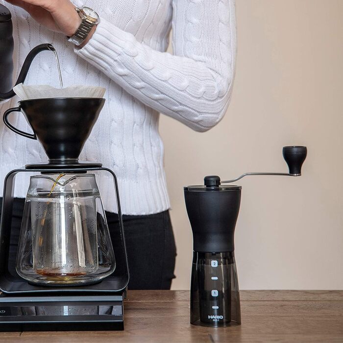 Hario Mini Mill Slim Plus Black, Hario Mini Mill Slim Plus Black