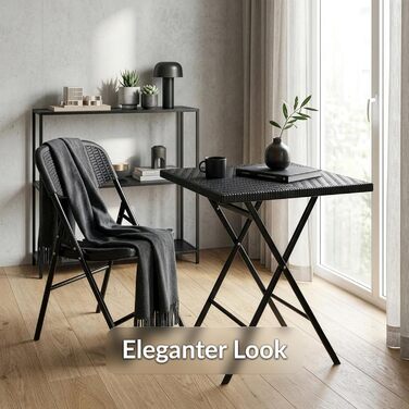 Складаний садовий стіл, пластик, 180x75 см - Буфетний стіл з ручкою для перенесення - Складаний стіл для саду, патіо та балкону - Туристичний стіл на 6 осіб (Кобе)