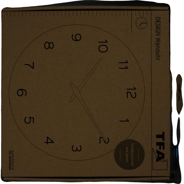 Настінний годинник TFA Dostmann аналог, 60.3054.04, під дерево, кварцовий механізм з тривалим часом автономної роботи, нефритовий