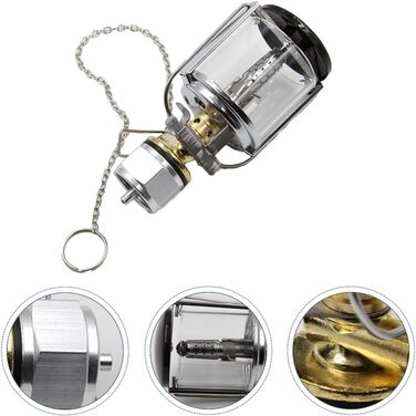 Газовий кемпінговий ліхтар із кришкою. Портативний пропановий ліхтар для освітлення намету. Міцне та тепле світло для кемпінгу на свіжому повітрі.