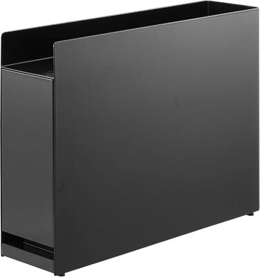 Розсувна підставка для спецій Yamazaki 6004 TOWER, чорна, сталь/поліпропілен, мінімалістичний дизайн, 12,5 x 5093 x 36,7 см (Д x Ш x В)