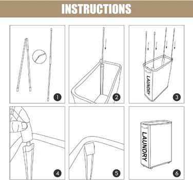 Дюймові великі складні кошики для білизни з колесом, складні мішки для білизни, мішок для одягу (темно-сірий, M) ONE-WAY Dark Grey