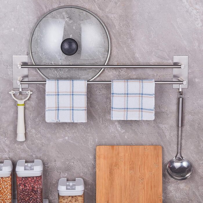 Полотенцесушитель без свердління Полотенцесушитель для ванної Нержавіюча сталь Полотенцесушитель для чаю Самоклеючий Полотенцесуши