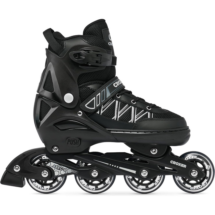 Регульовані роликові ковзани 2-в-1 Torch - колеса 76 мм з поліуретану, твердість гуми 82A, хром ABEC-9 - система подвійної вентиляції та DSAS - легкий корпус з полікарбонату - до розміру 45 (27,5 см-29,5 см)