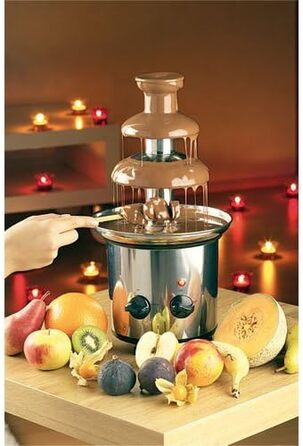 Шоколадний фонтан Rosenstein & Shne Шоколадний фонтан з нержавіючої сталі, 250 Вт (шоколадний фонтан, кімнатний фонтан)
