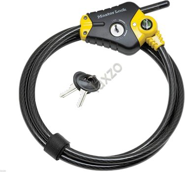 ТРОС MASTER LOCK 8433EURDPF PYTHON 1,80 М X 10 ММ ЖОВТА ЗАМКУВАЛЬНА ГОЛІВКА (НОВИЙ ДИЗАЙН) 1,8 м