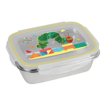 Ланчбокс Ненаситний Гусінь Hello Friend 550 мл, нержавіюча сталь Контейнер для їжі Герметичний Безпечний для харчових продуктів З дизайном коней