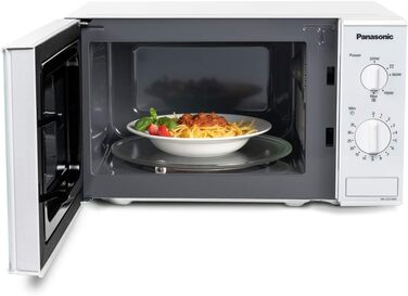 Мікрохвильова піч Panasonic NN-E201WMEPG Solo (800 Вт, 20 літрів) Біла без гриля Одинарна біла