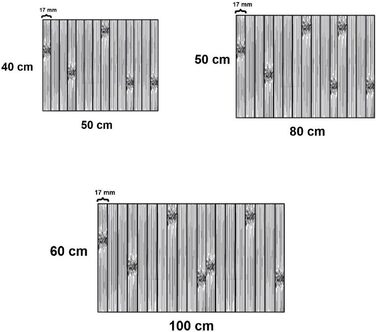 Бамбуковий килимок для ванної Lines в наборі 3, килимок для ванної, дерев'яний килимок, бамбуковий килимок, для ванної кімнати, не
