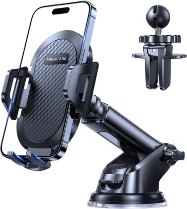 Тримач для мобільних телефонів автомобільний 3 в 1 з присоскою та вентиляцією Універсальний тримач для мобільних телефонів автомоб