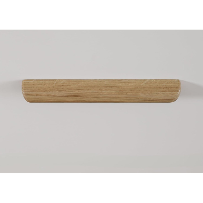 Меблі Rauch Albero, ліжко, настінне ліжко, поперечно розкладне ліжко, компактне настінне ліжко з каркасом ліжка, полицею та рейковою основою, спальна зона 90x200 см, колір білий, ручки з масиву дуба, 214x197x44 см