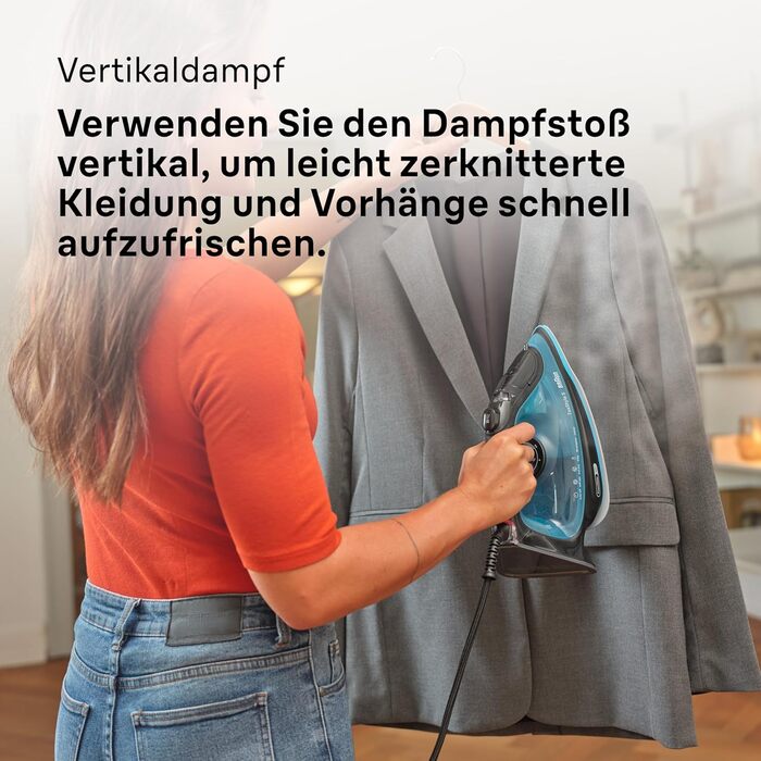 Парова праска Braun Household TexStyle 5 SI5256 BL з підошвою FreeGlide 3D, точним наконечником, вертикальна подача пари, система